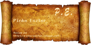 Pinke Eszter névjegykártya