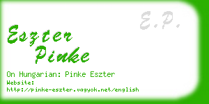 eszter pinke business card